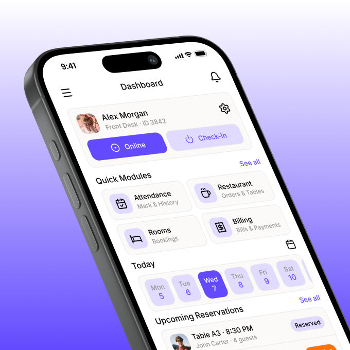 Staff mobile application